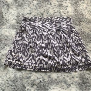 Charlotte Russe - gray and white mini skirt